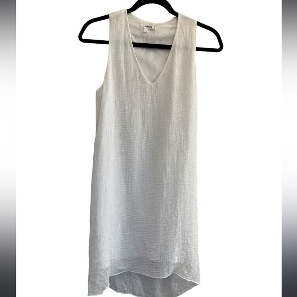 Helmet Lang textured white dress